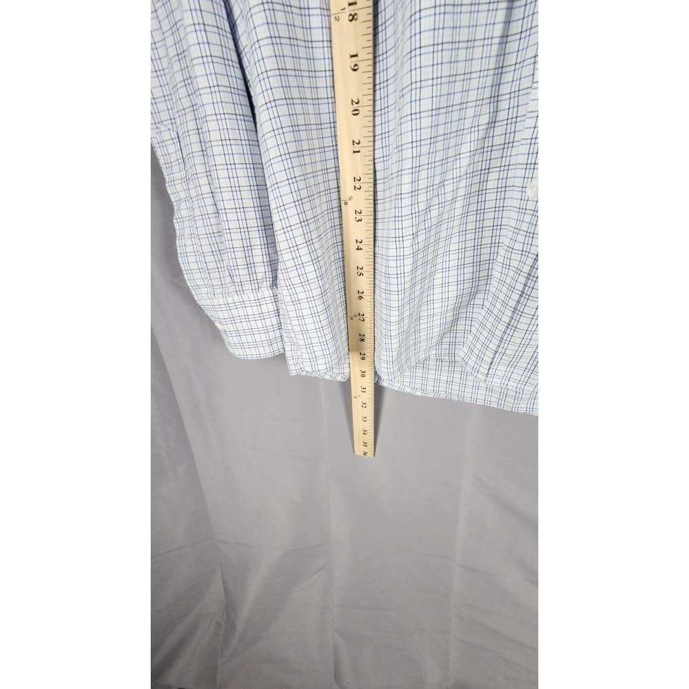 Wrangler George Strait Collection Men's Blue/White Plaid Button-Up Shirt Size L - Picture 6 of 7